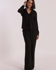mimi mua - Pantaloni mimi mua
modello a palazzo
Tempestato di mini strass - MRAN-2955