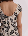 mimi mua - Vestito fantasia foglia fiore - JJAO-4475