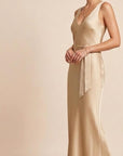 saiph - Vestito in seta scollo+ cintura - 95039