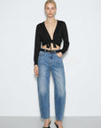 influencer italia - cardigan in filo con chiusura fiocco - 05J7748