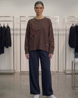 scrilù  -  maglia manica lunga mezzo scollo  -  mg209