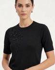 scrilù  -  Shirt manica corta a costine  -  mg207