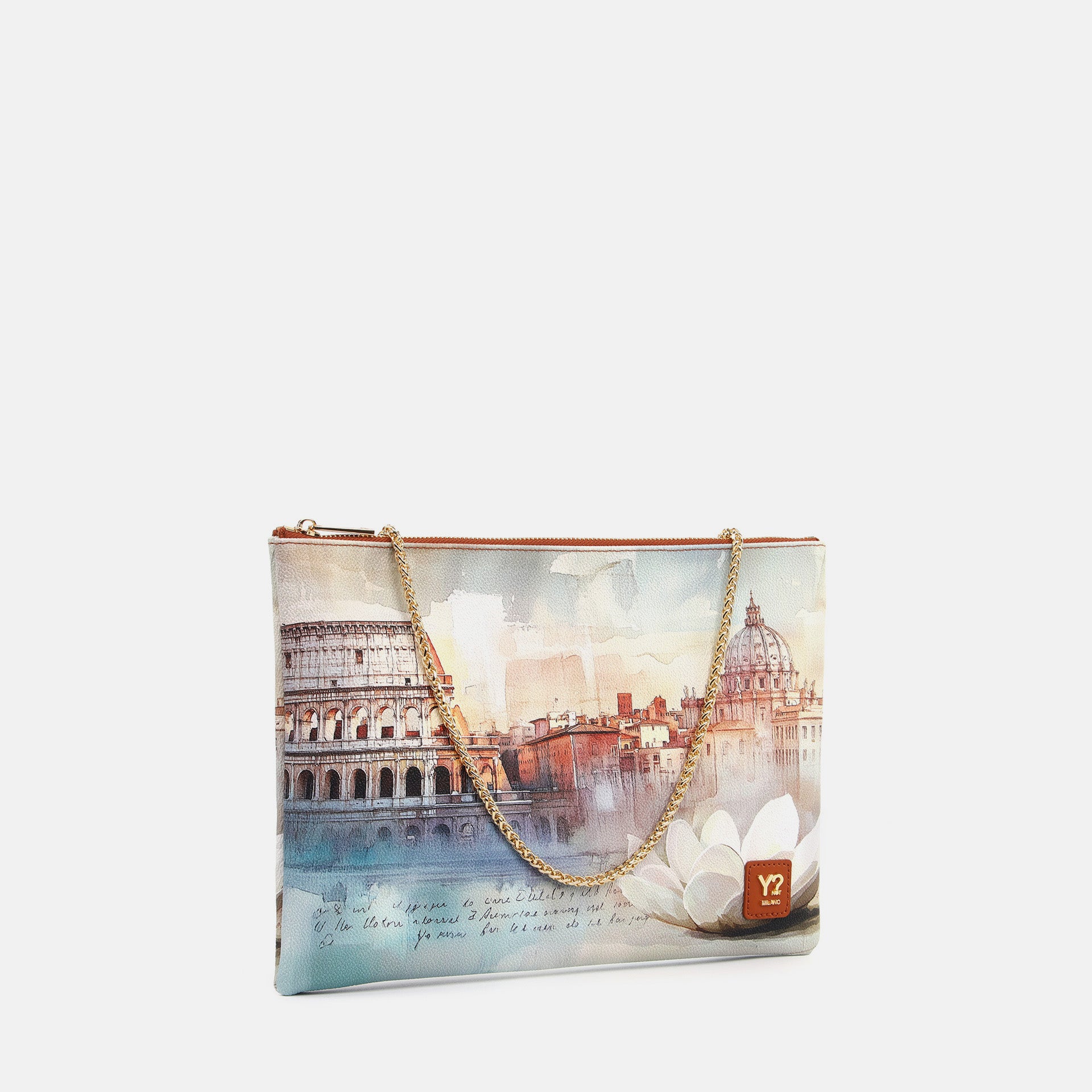 ynot  -  Yes Bag Borsa Clutch Large Stampa Città Roma,Parigi,Venezia e Liberty.
L 32,00 x P 2,00 x H 22,00  -  YES605S6