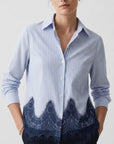 giorgia e johns  -  camicia con pizzo in vita  -  60028