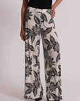 mimi mua  -  Pantalone palazzo fiori  -  MSAO-2103a