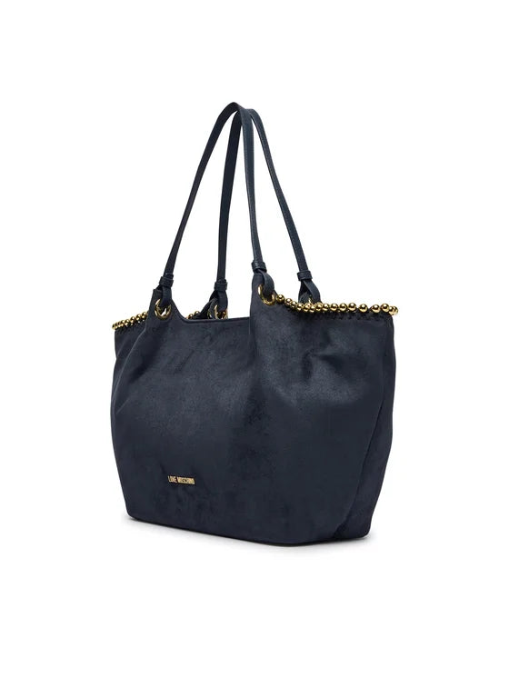 moschino  -  borsa a braccio con perle dorate 
29x26,5x14  -  jc4220pp0pkf175a
