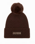 GUESS  -  cappello con scritta e pon pon  -  aw5650wol01