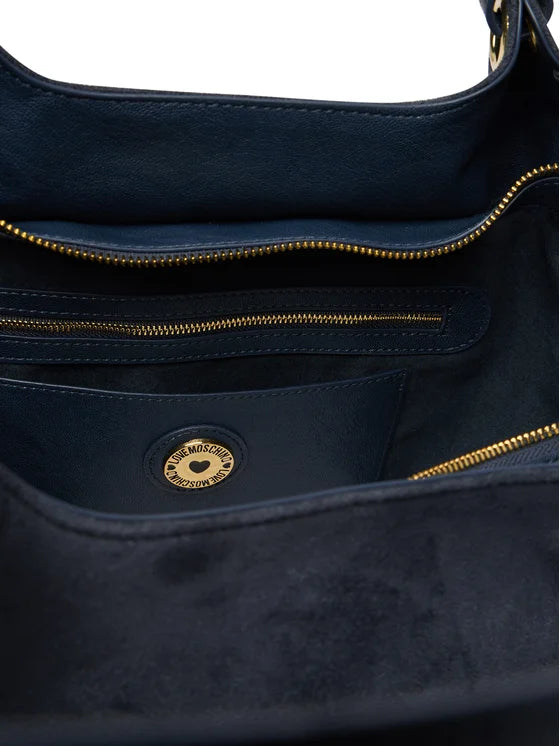 moschino  -  borsa a braccio con perle dorate 
29x26,5x14  -  jc4220pp0pkf175a