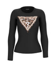 GUESS  -  Shirt Guess animalier maniche lunghe  -  W6RI33J1314