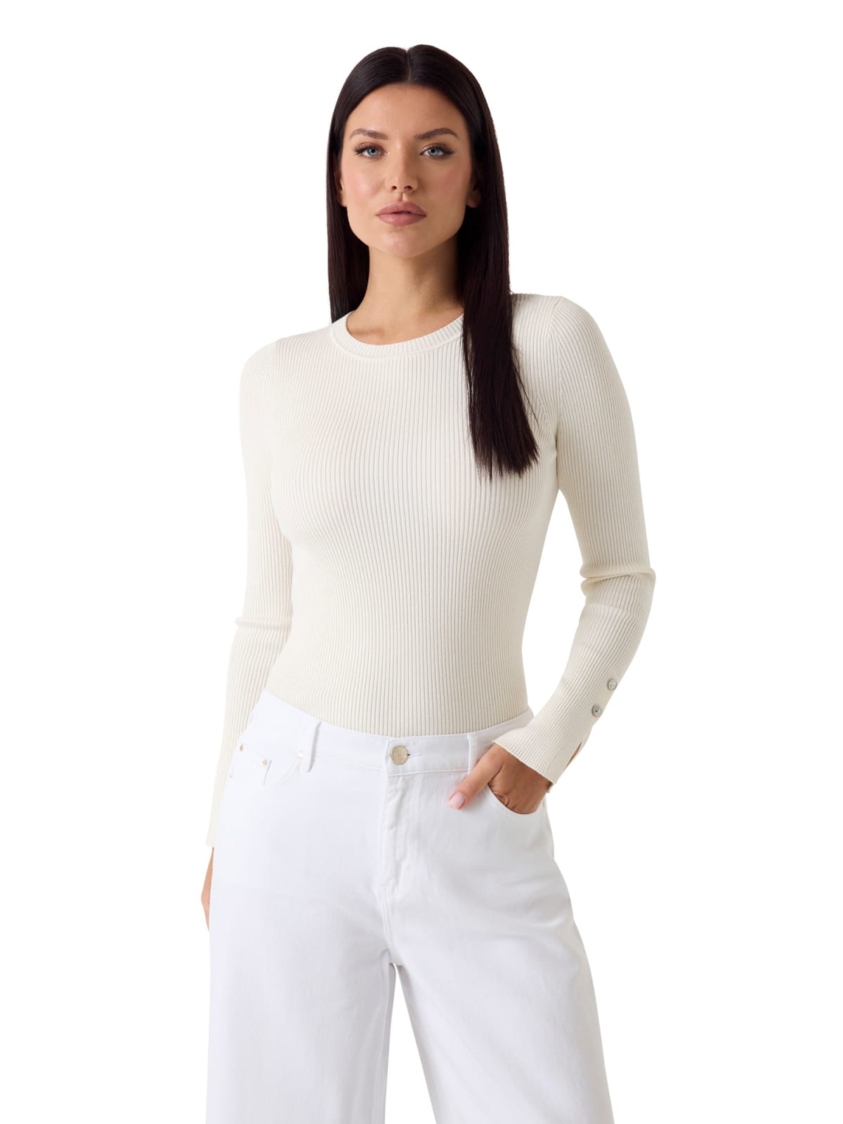 GUESS  -  maglione leggero manica lunga  -  w6yr09z0948
