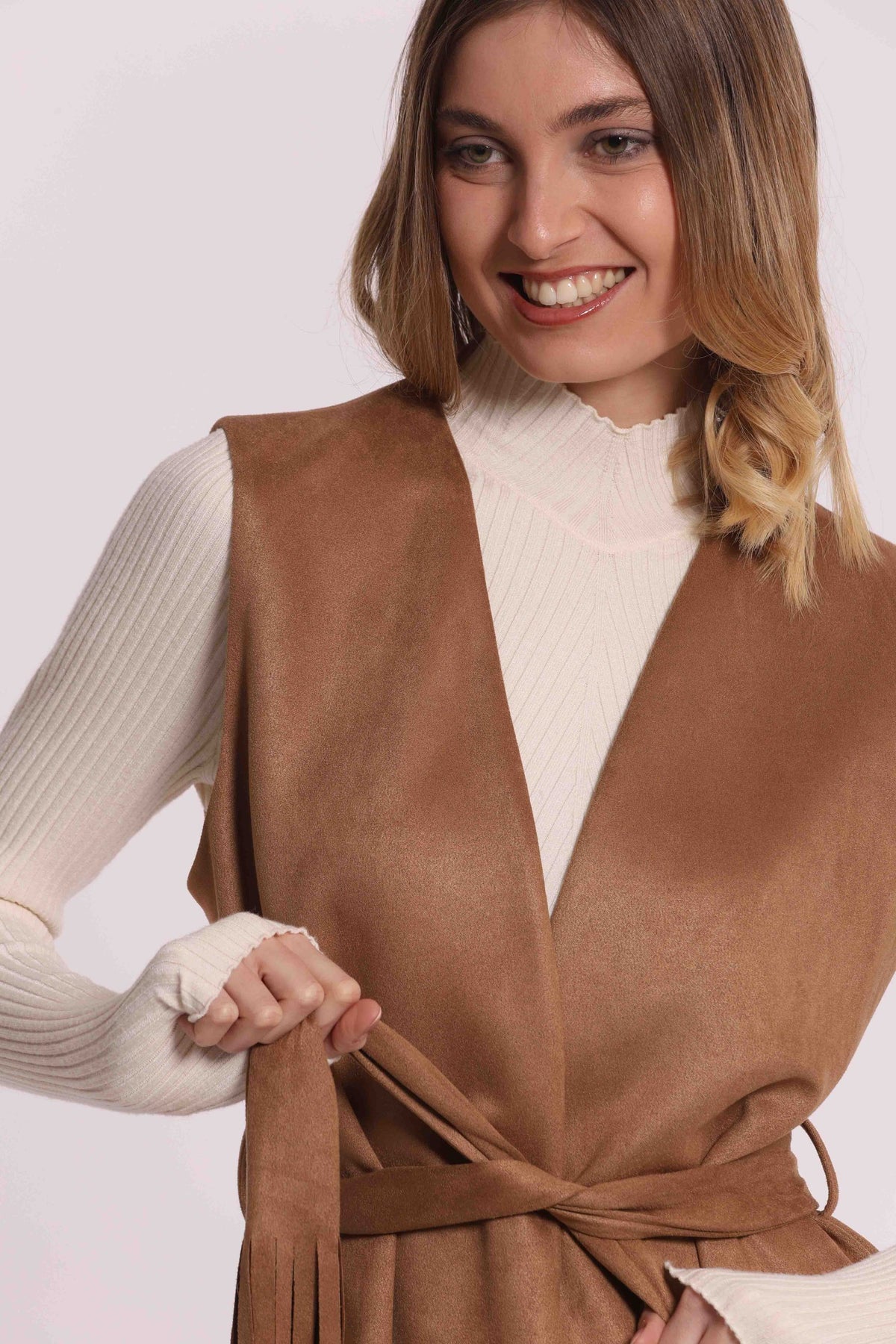 mimi mua  -  gilet lungo  -  esap-6717