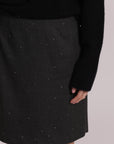 mimi mua  -  GONNA CORTA IN GESSATO CON PAILLETTES  -  esap-5302