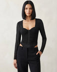-  body manica lunga traforato  -  top-v5663