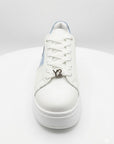 ynot  -  Scarpa bianca con particolare celeste para alta  -  KAT012S1