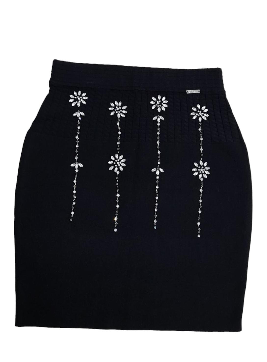 influencer italia  -  gonna influencer
Modello a tubino elasticizzato con inserti in pietre  -  01J6986