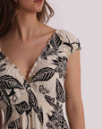 mimi mua  -  Vestito fantasia foglia fiore  -  JJAO-4475
