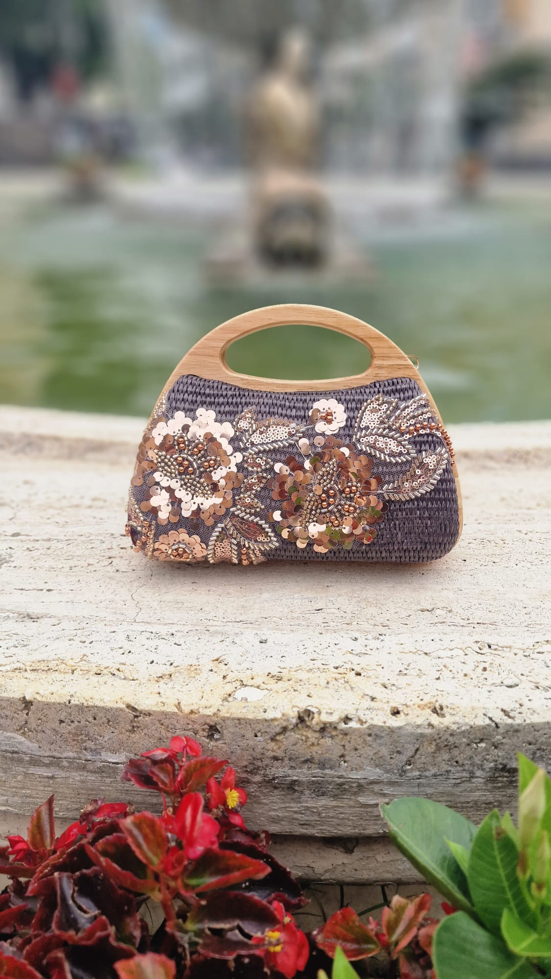 scrilú  -  Clutch piccola in rafia  -  BOR2