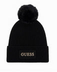GUESS  -  cappello con scritta e pon pon  -  aw5650wol01