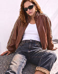 giorgia e johns  -  Bomber con bande laterali  -  60090