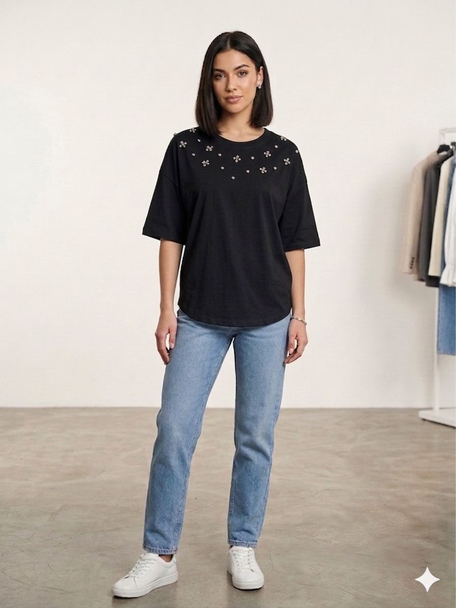 influencer italia  -  maglia in cotone morbida  -  05AB221