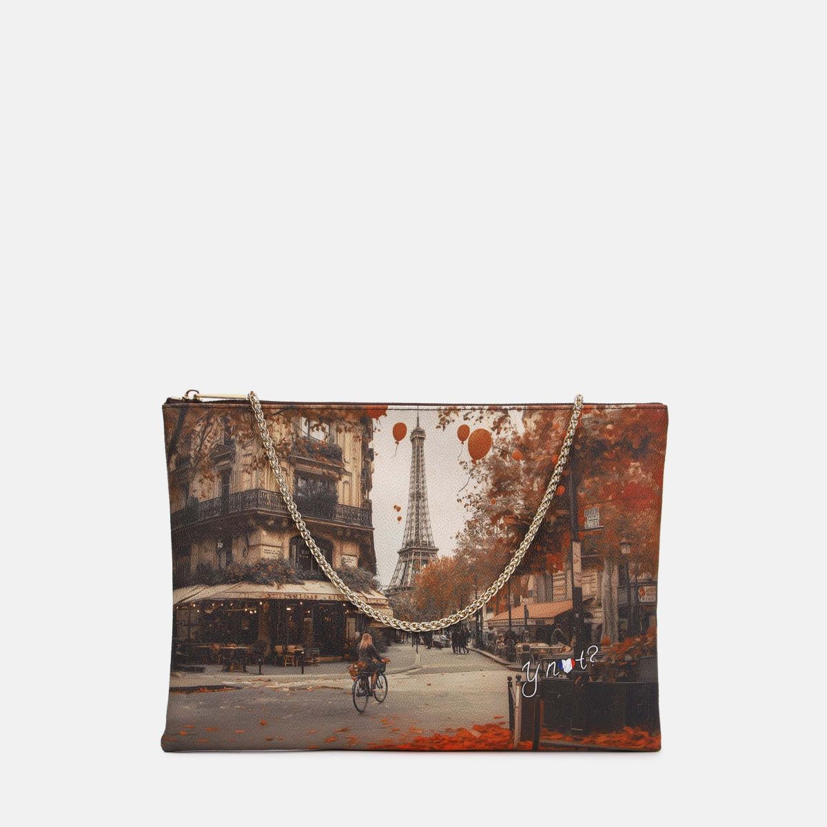 ynot  -  Bag Clutch Grande Stampa Città
dimensioni: larghezza 32 x profondità 2 x altezza 22 cm  -  yes605f7