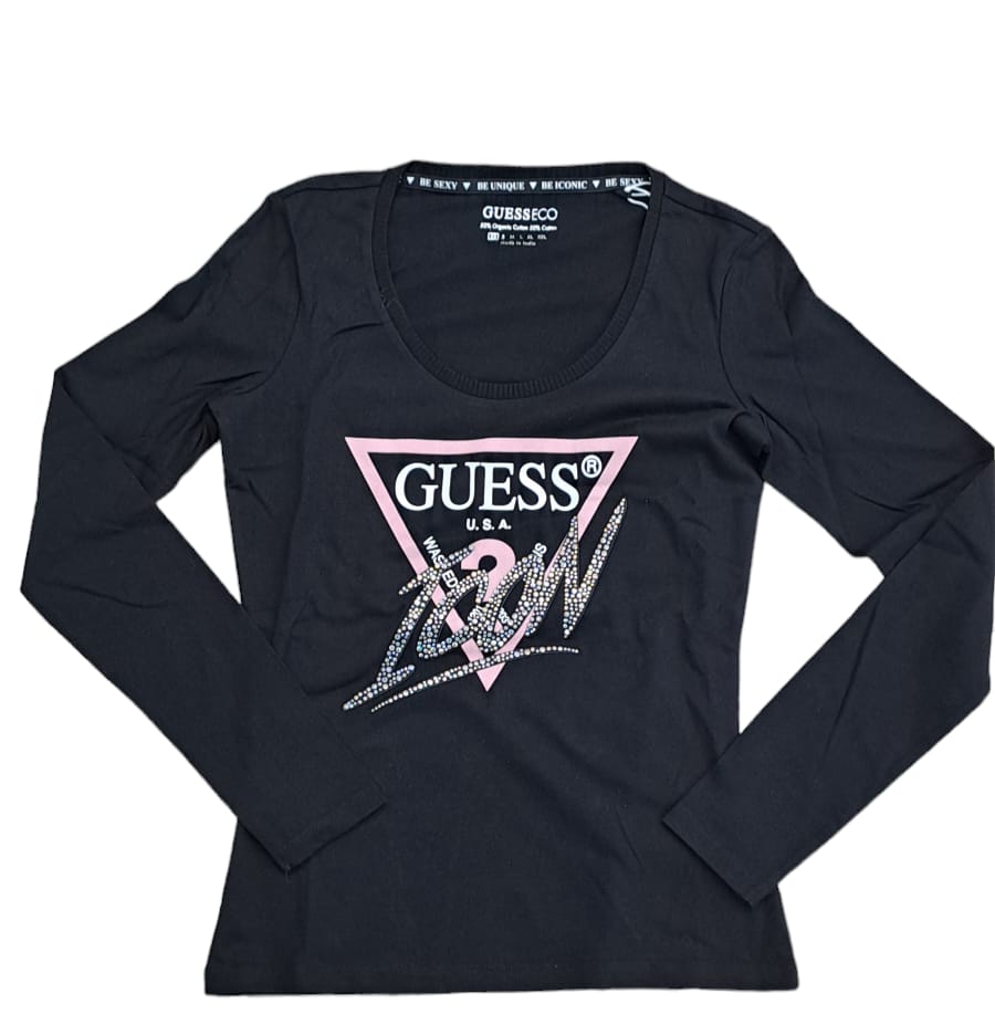 GUESS  -  Maglia Guess in cotone
Manica lunga
Modello icon
Dettaglio in strass  -  W4RI42I3Z14-A60W