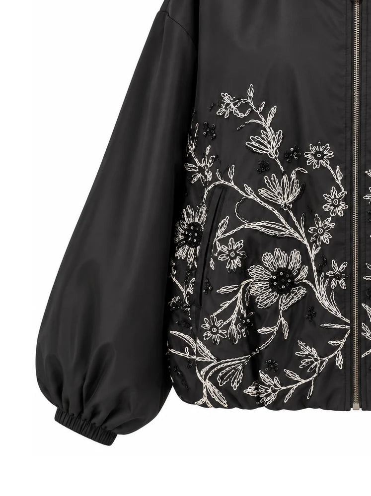 giorgia e johns  -  Bomber con ricami  -  60144a