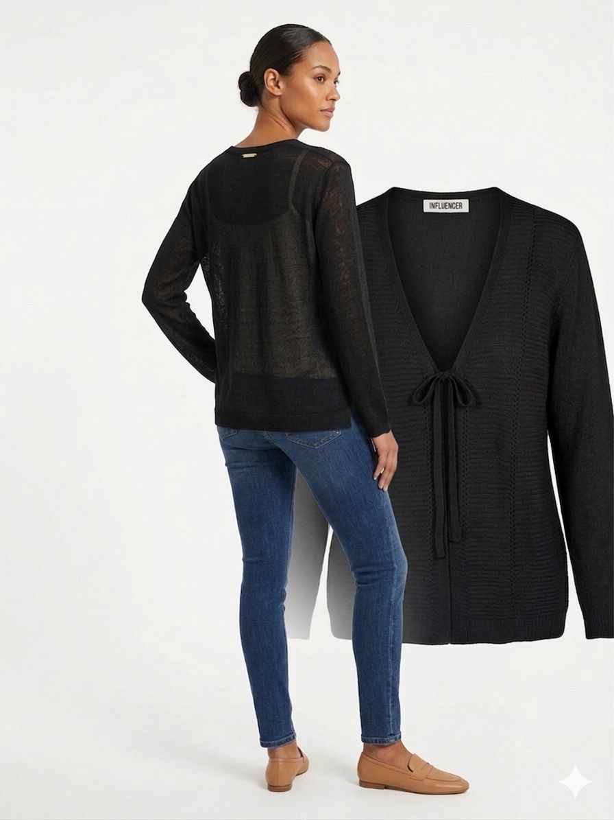influencer italia  -  cardigan morbido in filo  -  05Q10364