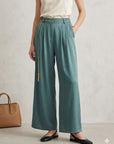 influencer italia  -  pantalone morbido modello palazzo  -  05Y164