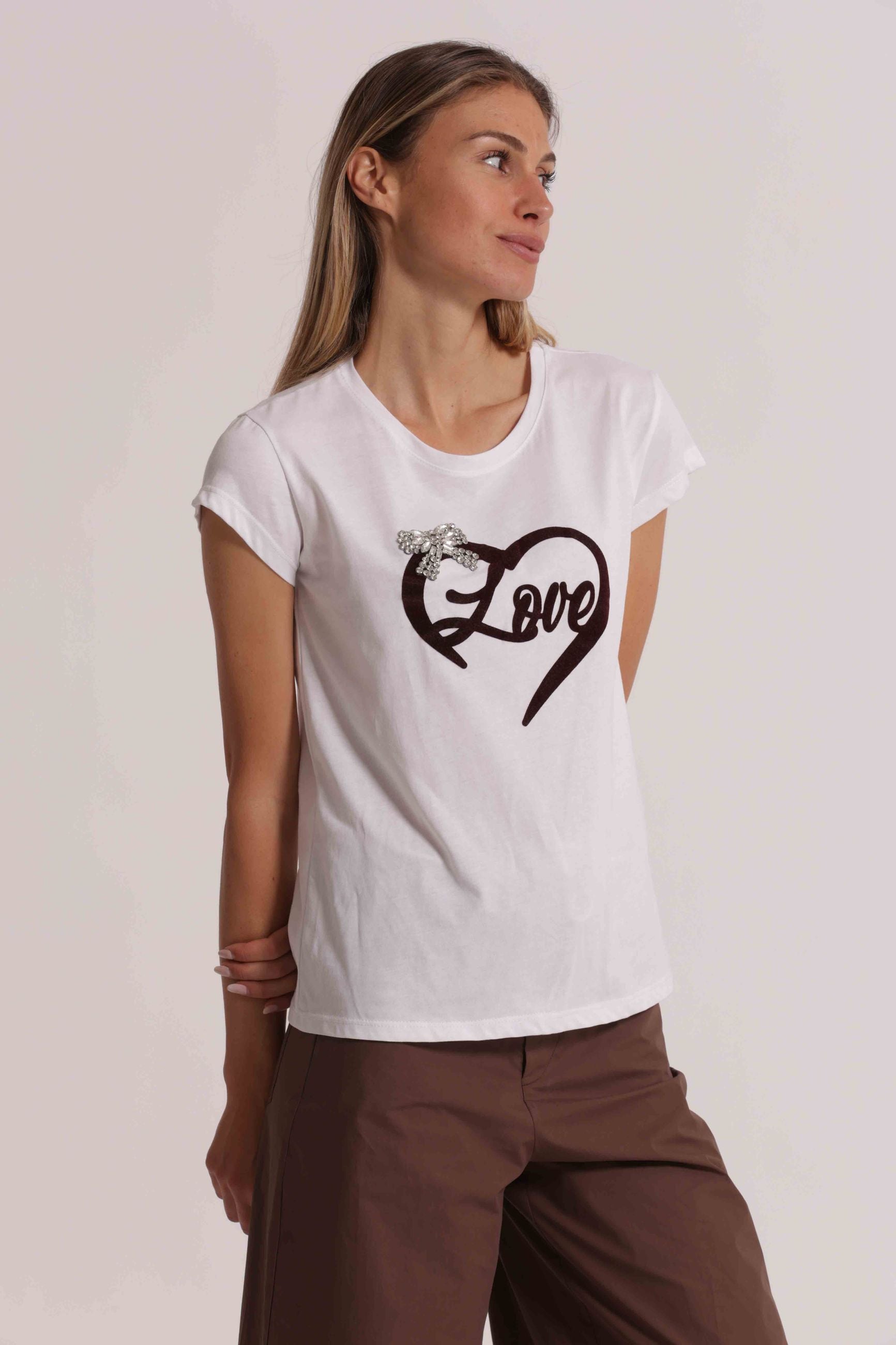 mimi mua  -  Maglia stampa petto  -  SHAO-1136