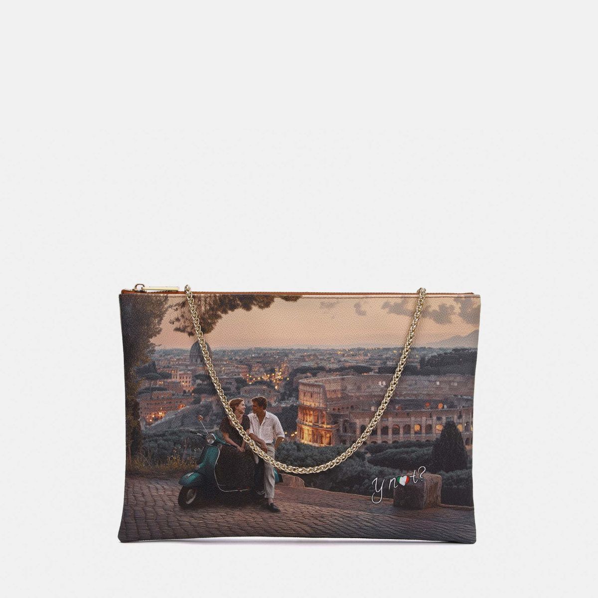 ynot  -  Bag Clutch Grande Stampa Città
dimensioni: larghezza 32 x profondità 2 x altezza 22 cm  -  yes605f7