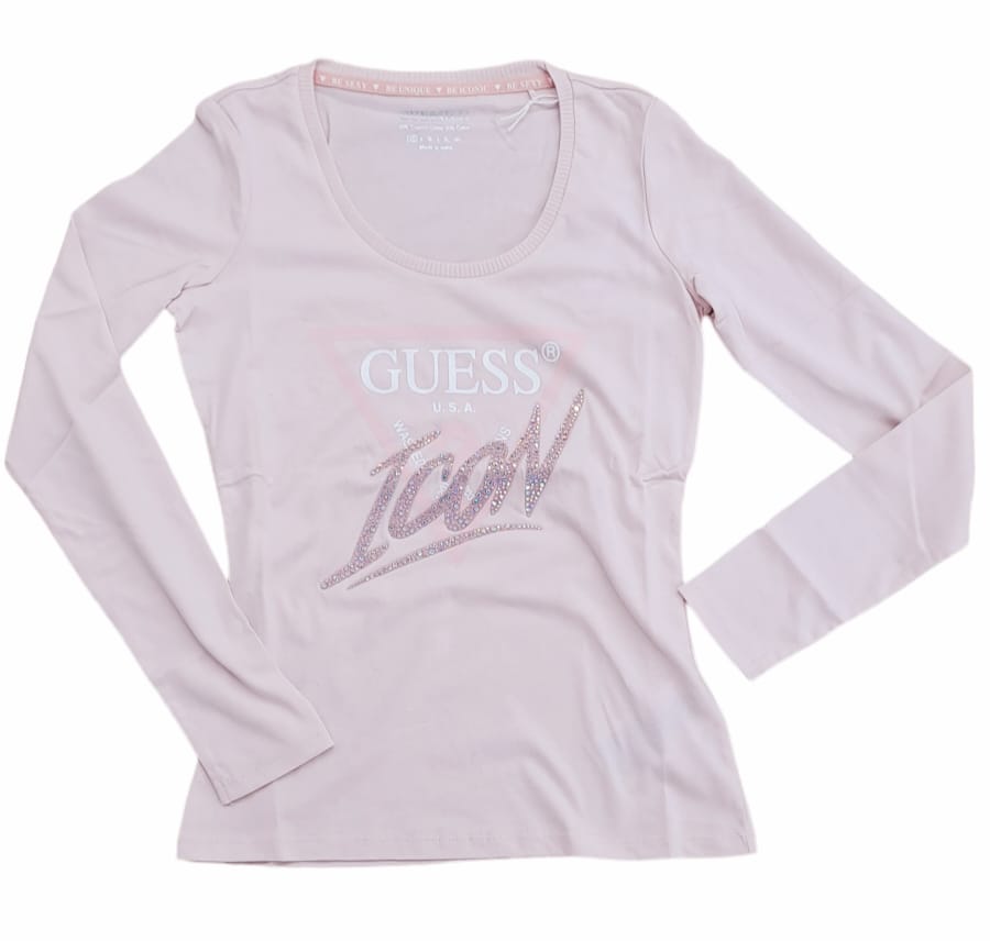 GUESS  -  Maglia Guess in cotone
Manica lunga
Modello icon
Dettaglio in strass  -  W4RI42I3Z14-A60W