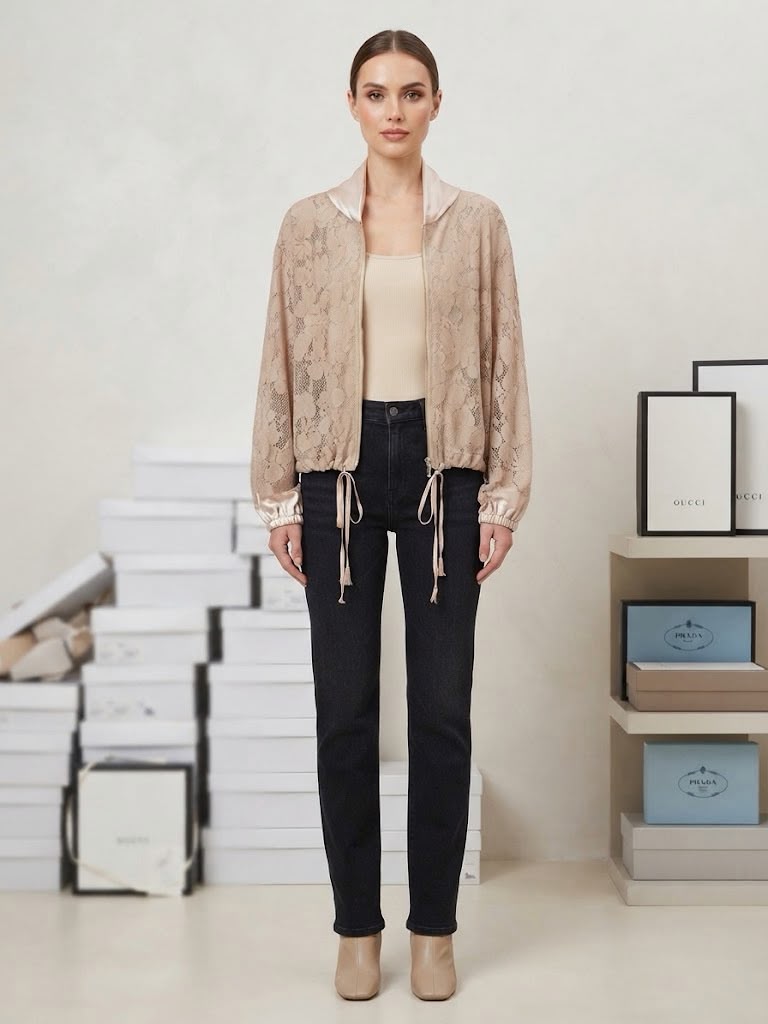 giorgia e johns  -  bomber in pizzo  -  60001
