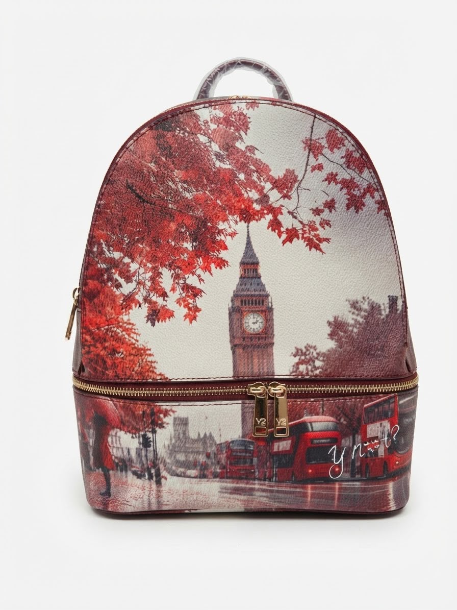 ynot  -  Yes Bag Zaino Stampa Città
dimensioni:L 25,00 x P 13,00 x H 32,00  -  yes648f7
