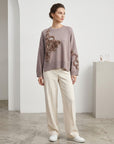 scrilù  -  maglia manica lunga mezzo scollo  -  mg209
