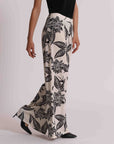 mimi mua  -  Pantalone palazzo fiori  -  MSAO-2103a