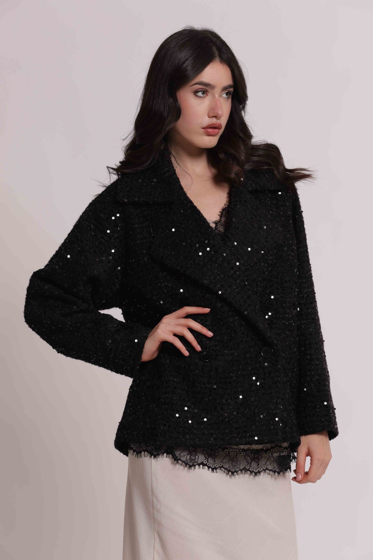 mimi mua  -  giacca manica tre quarti  -  sfap-6734
