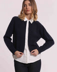 mimi mua  -  maglioncino con collo camicia  -  afap-3840