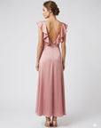influencer italia  -  vestito scollo e manica ad onda  -  05Y191