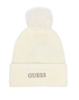 GUESS  -  cappello con scritta e pon pon  -  aw5650wol01