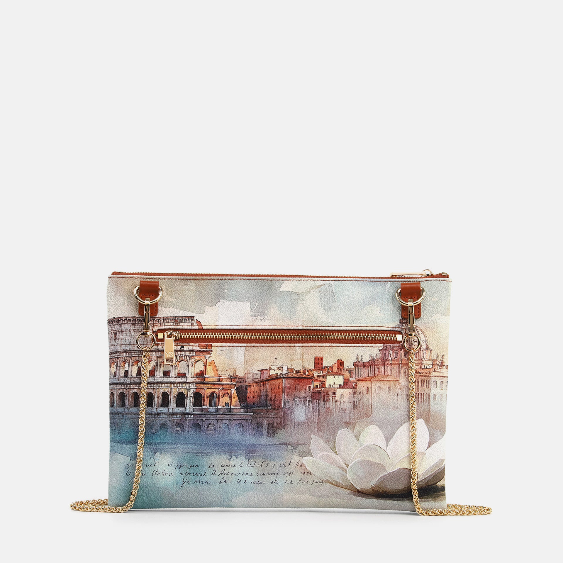 ynot  -  Yes Bag Borsa Clutch Large Stampa Città Roma,Parigi,Venezia e Liberty.
L 32,00 x P 2,00 x H 22,00  -  YES605S6