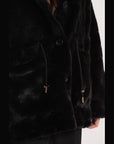 mimi mua  -  CAPPOTTO EFFETTO PELLICCIA CON COULISSE  -  yqap-6670