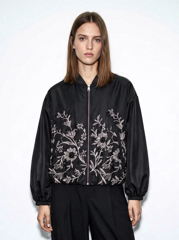 giorgia e johns  -  Bomber con ricami  -  60144a