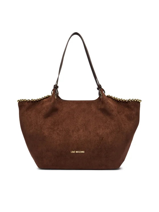 moschino  -  borsa a braccio con perle dorate 
29x26,5x14  -  jc4220pp0pkf175a