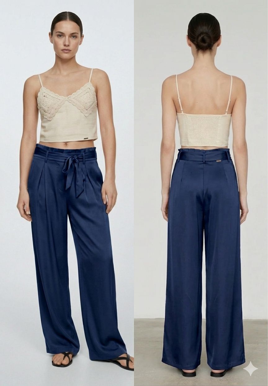 influencer italia  -  pantalone morbido largo  -  05Y157