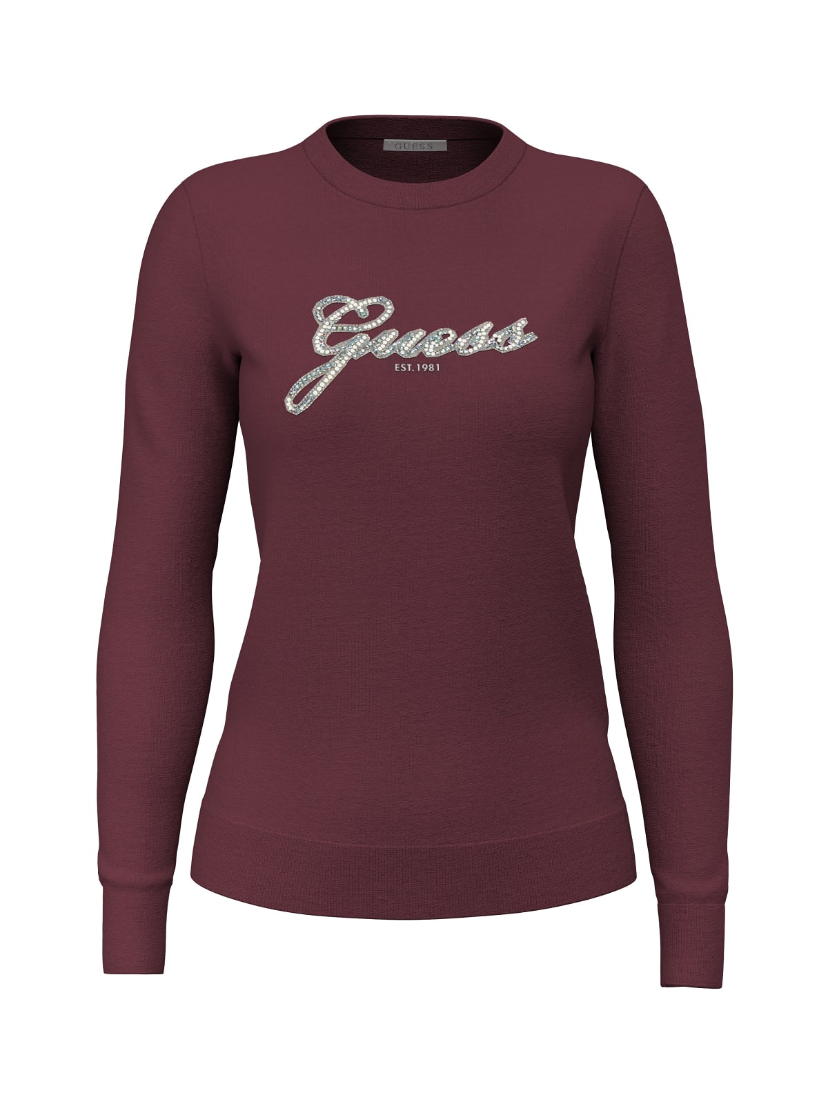 GUESS  -  Maglia in cotone manica lunga  -  w6br53z1454