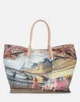 ynot  -  Yes Bag Borsa Shopping Medium Stampa Napoli, Parigi e Tokyo.
L 35,00 x P 15,50 x H 23,00  -  YES708S6a